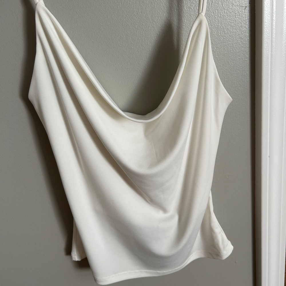 H&M Cream Draped Camisole Top